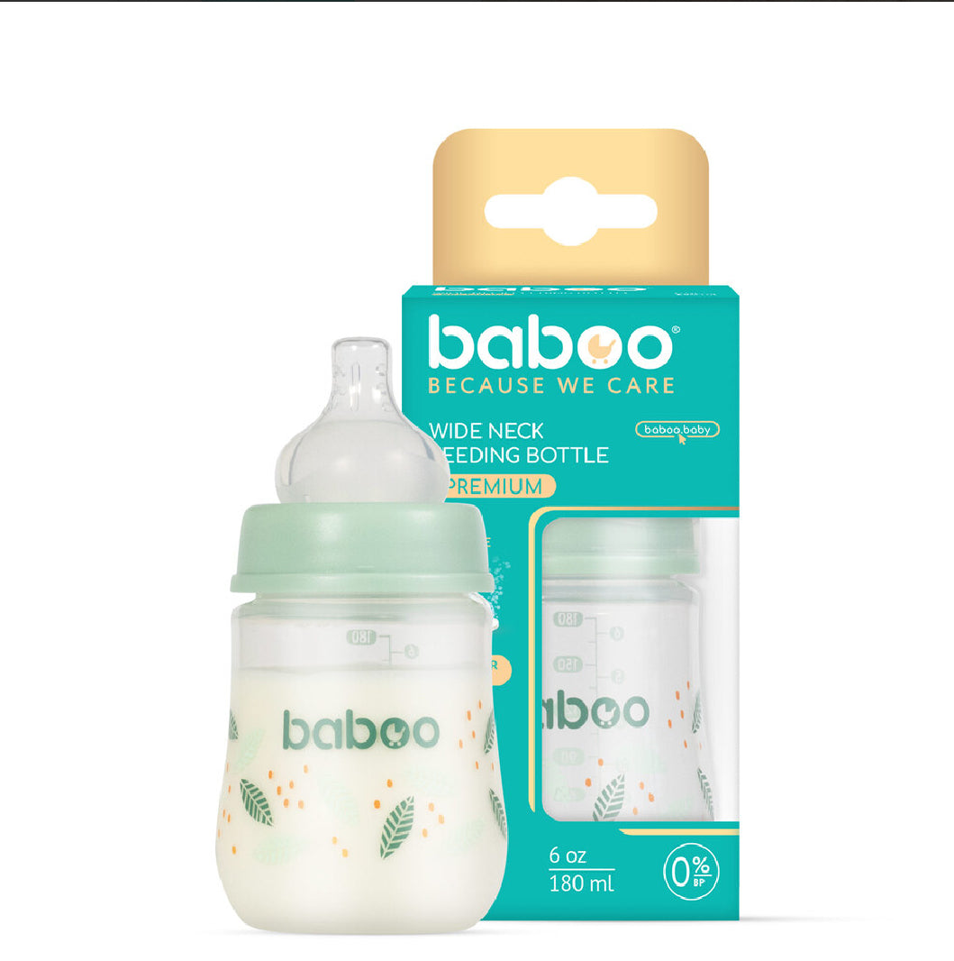 Baboo Anti-Colic Wide Neck Bottle (0m+, 180ml)