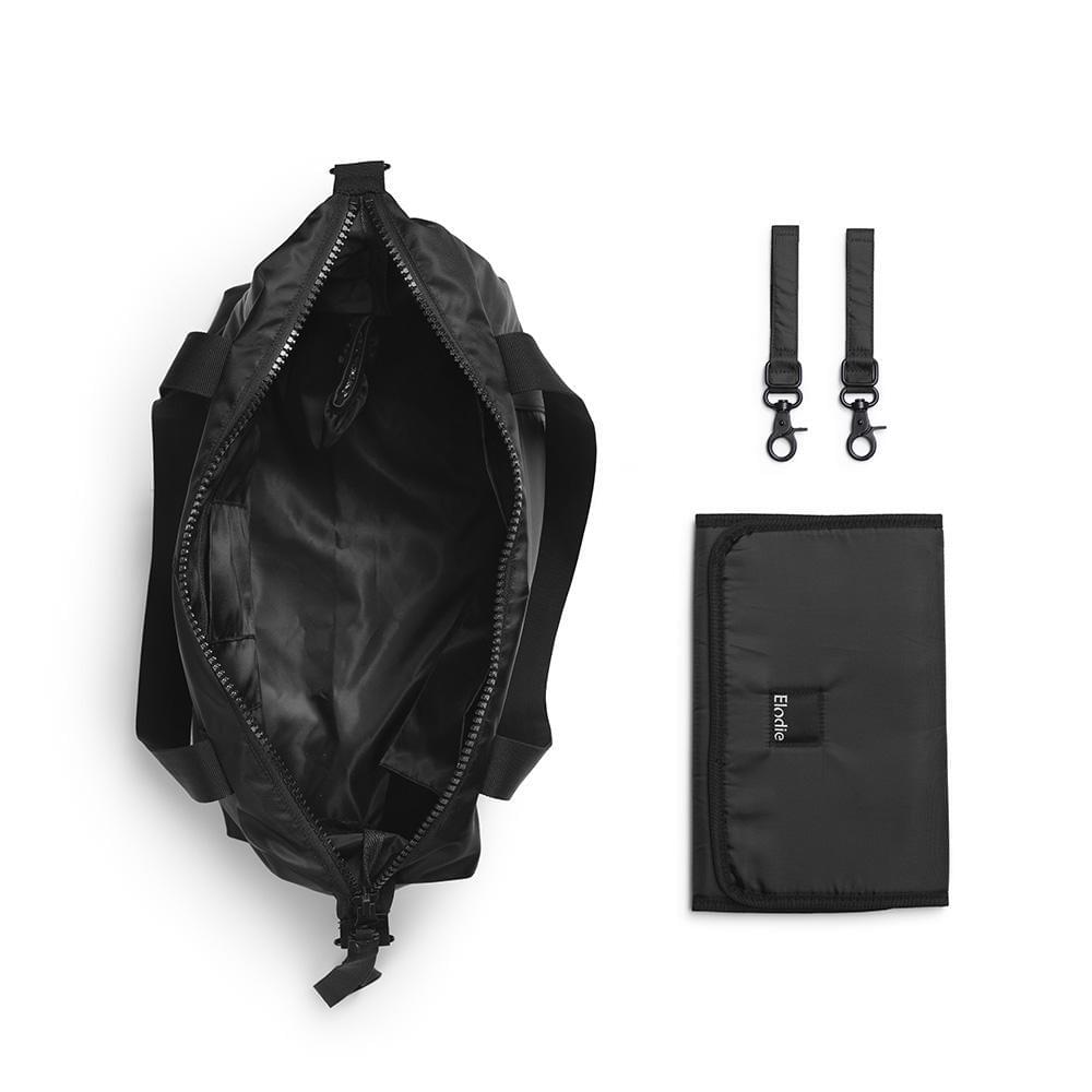 Elodie Changing Bag Stylish & Spacious Baby Diaper Bag with Changing Mat – Brilliant Black