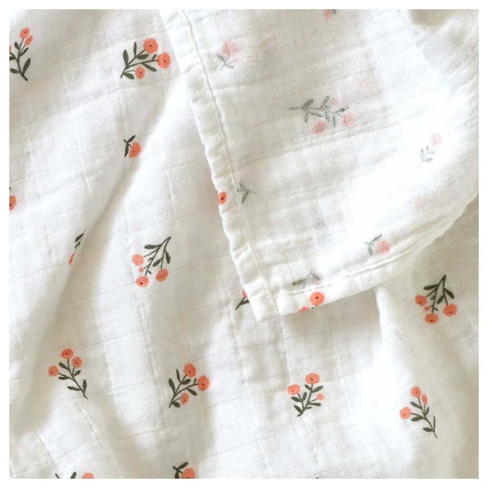 A Little Lovely Company Muslin Cloth (60cm x 60cm, Little Flower) - Set of 2