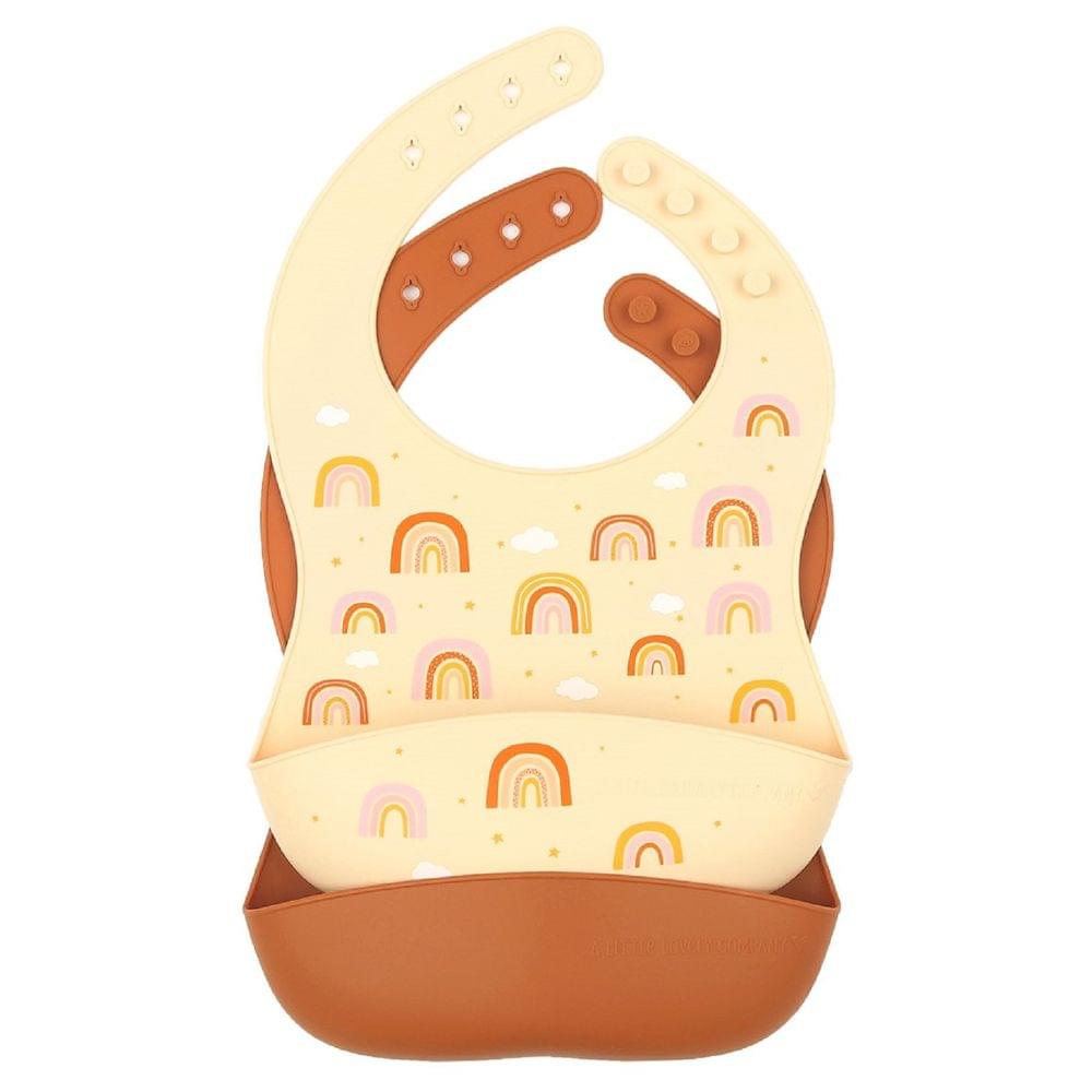 A Little Lovely Company Silicone Bib (Rainbow) - Set of 2