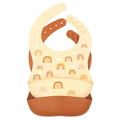 A Little Lovely Company Silicone Bib (Rainbow) - Set of 2