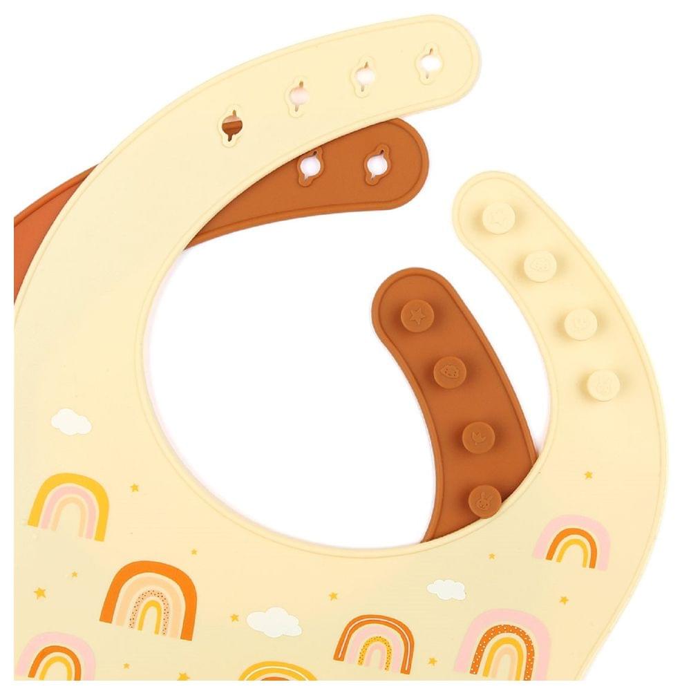 A Little Lovely Company Silicone Bib (Rainbow) - Set of 2