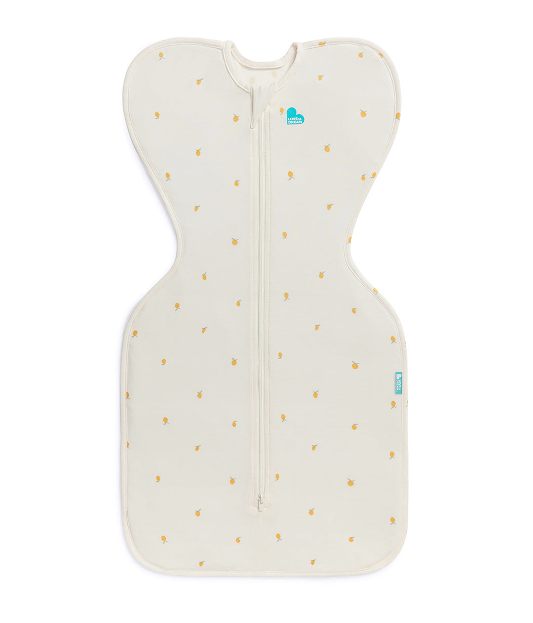 Love To Dream Swaddle UP Stretch Cotton Bamboo (Lemon Cream, 3-6 Months, Medium)