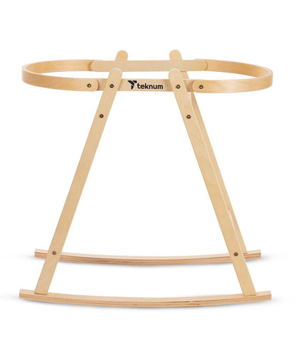 Teknum Moses Rope Basket Stand (Natural Wood)