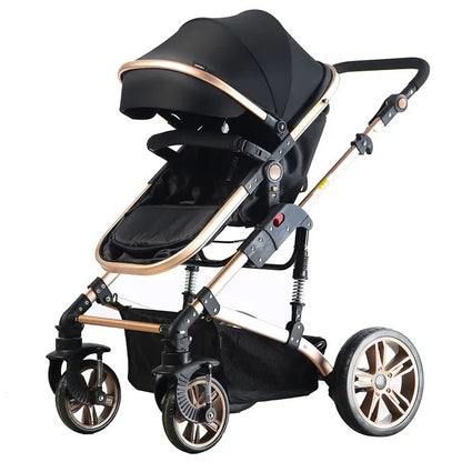 Teknum 3-in-1 Pram Stroller & Diaper Bag Bundle – Black