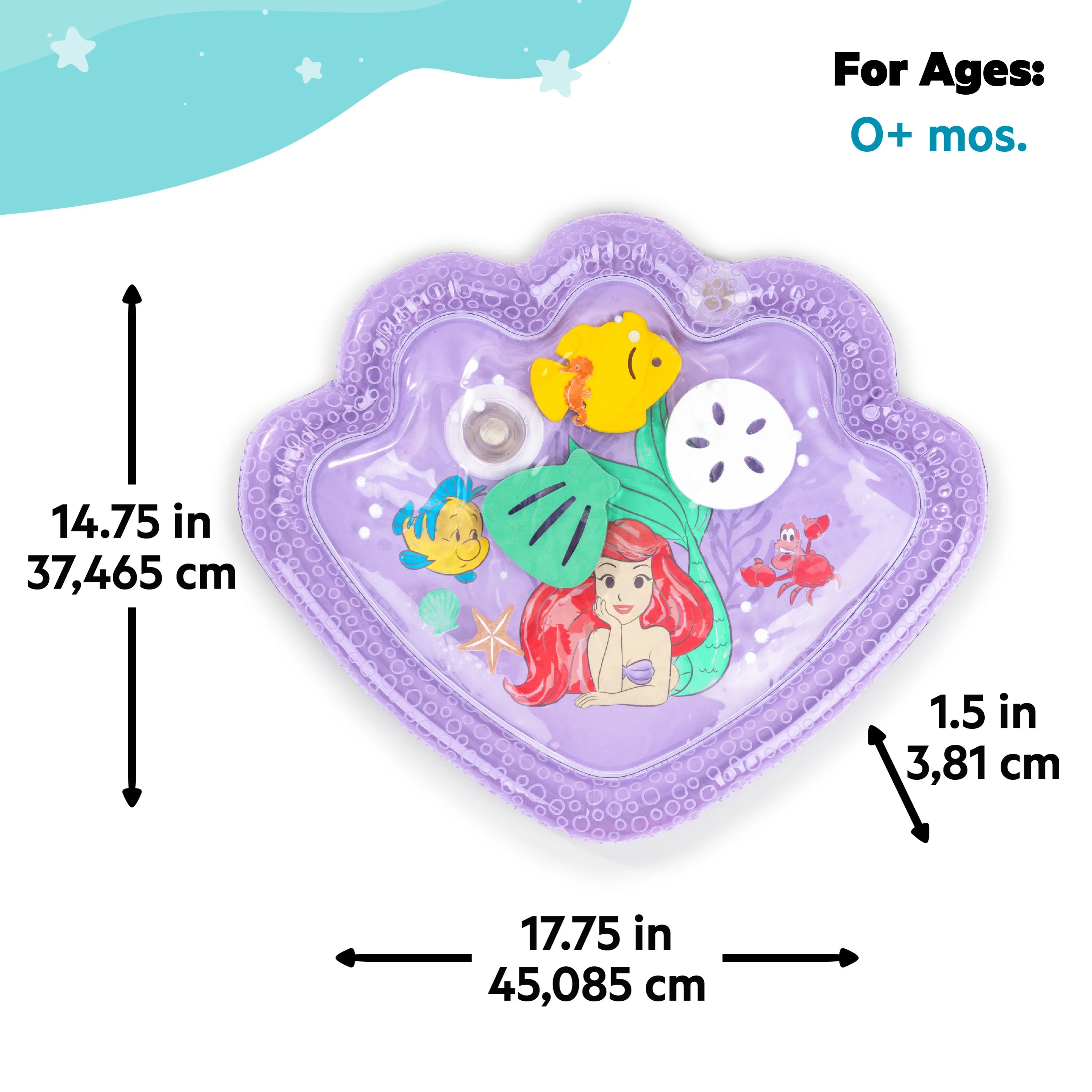 Bright Starts Disney Baby The Little Mermaid Sea Treasures Tummy Time Water