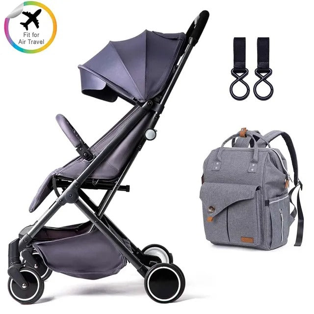 Teknum Travel Lite Stroller with Alameda Diaper Backpack