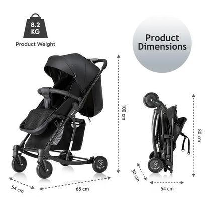 Teknum 2 In 1 Glide Stroller (Black)