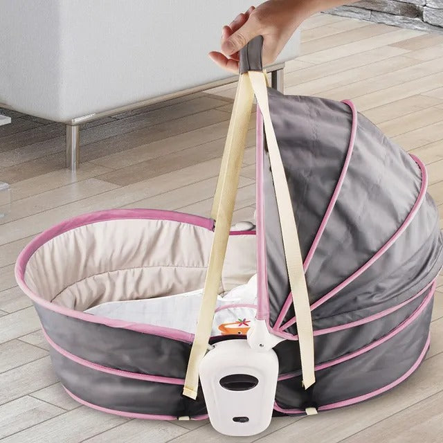 Teknum 5-in-1 Cozy Rocker Bassinet With Awning & Mosquito Net – Pink