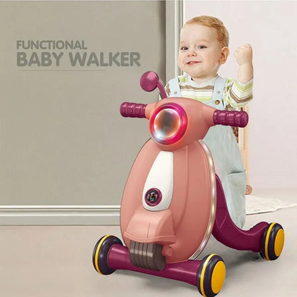 Little Story Multifunctional Baby Walker With Light – Pink