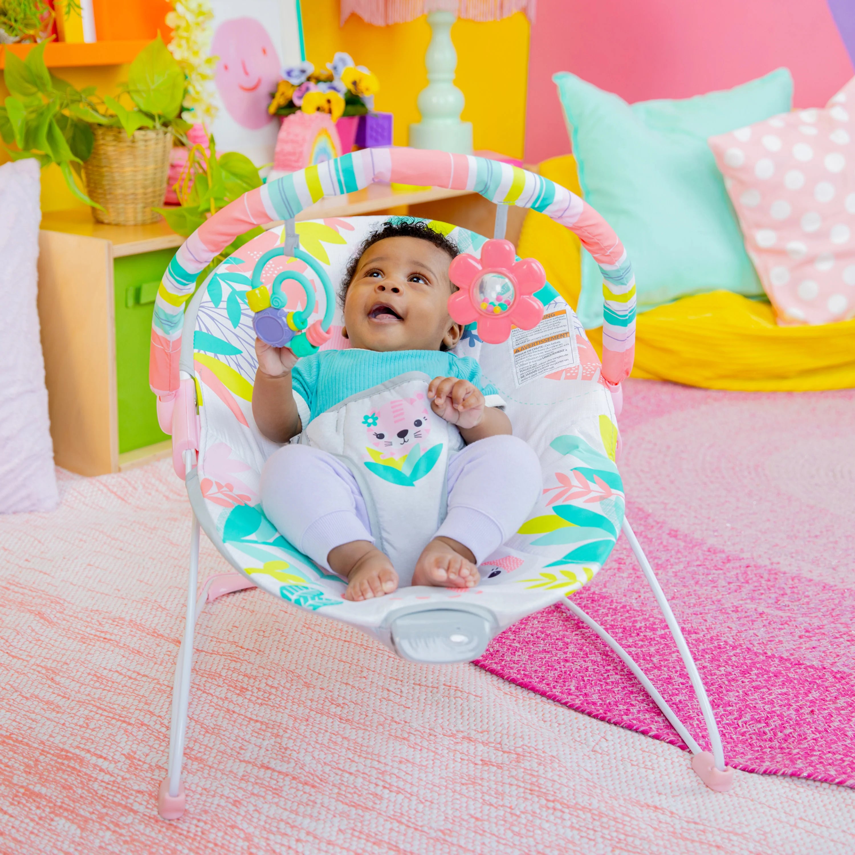 Bright Starts Vibes Vibrating Bouncer (Rainforest)