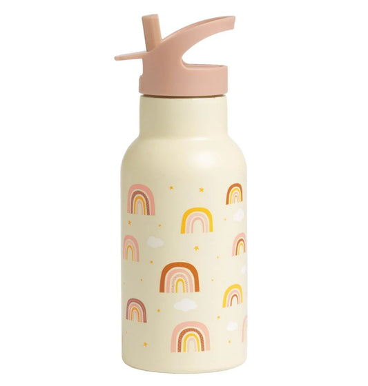 A Little Lovely Company Double Wall Insulated Water Bottle (350ml, Unicorn Dreams)