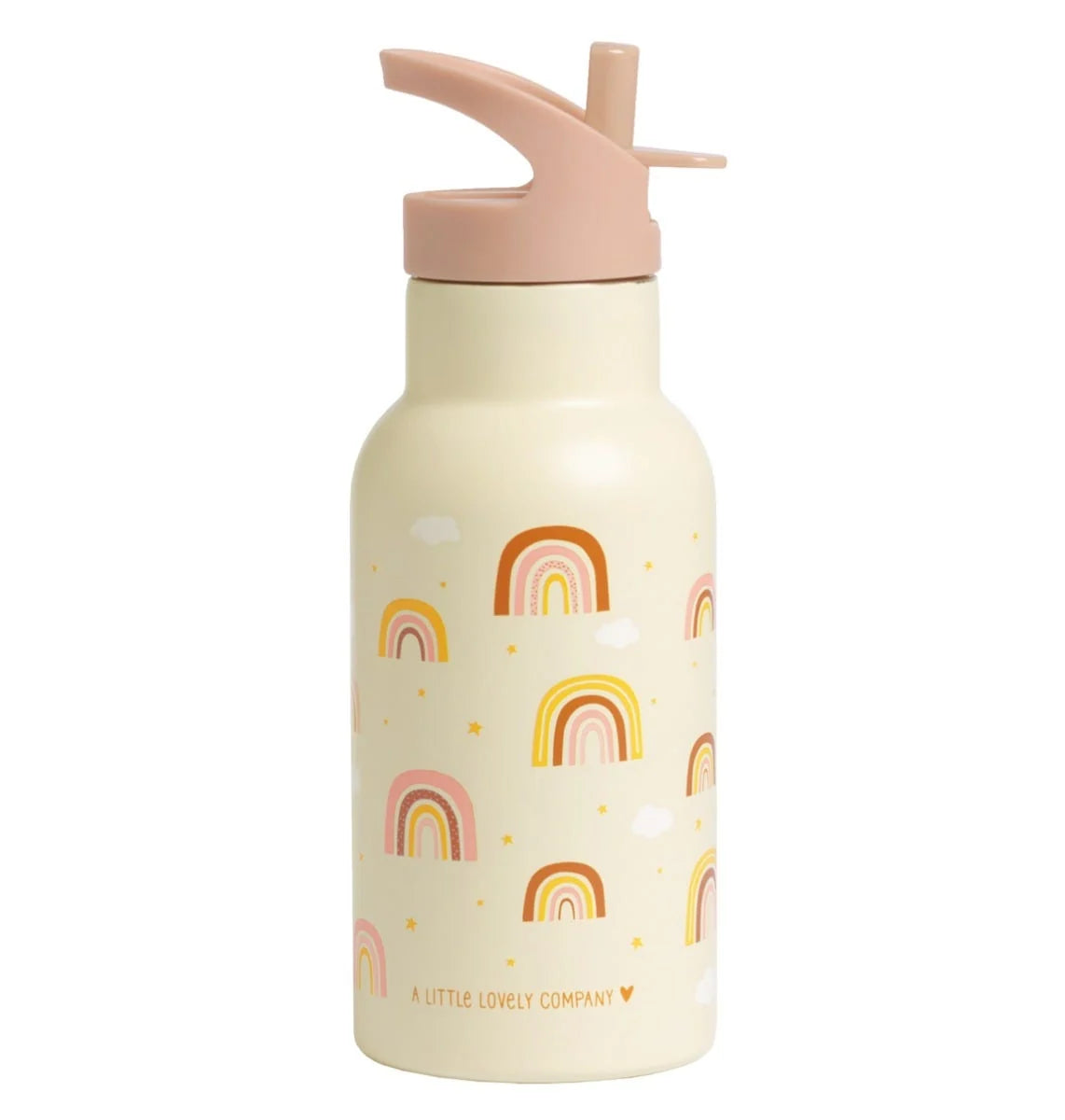 A Little Lovely Company Double Wall Insulated Water Bottle (350ml, Unicorn Dreams)