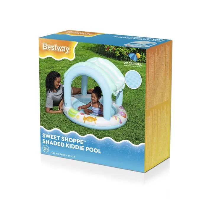 Bestway Sweet Shoppe Shaded Kiddie Pool (41" x H33"/1.04m x H84cm)