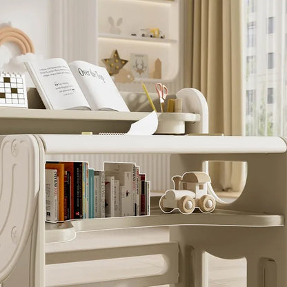 Little Story Multipurpose Study Table And Chair Set – Beige, 2pcs