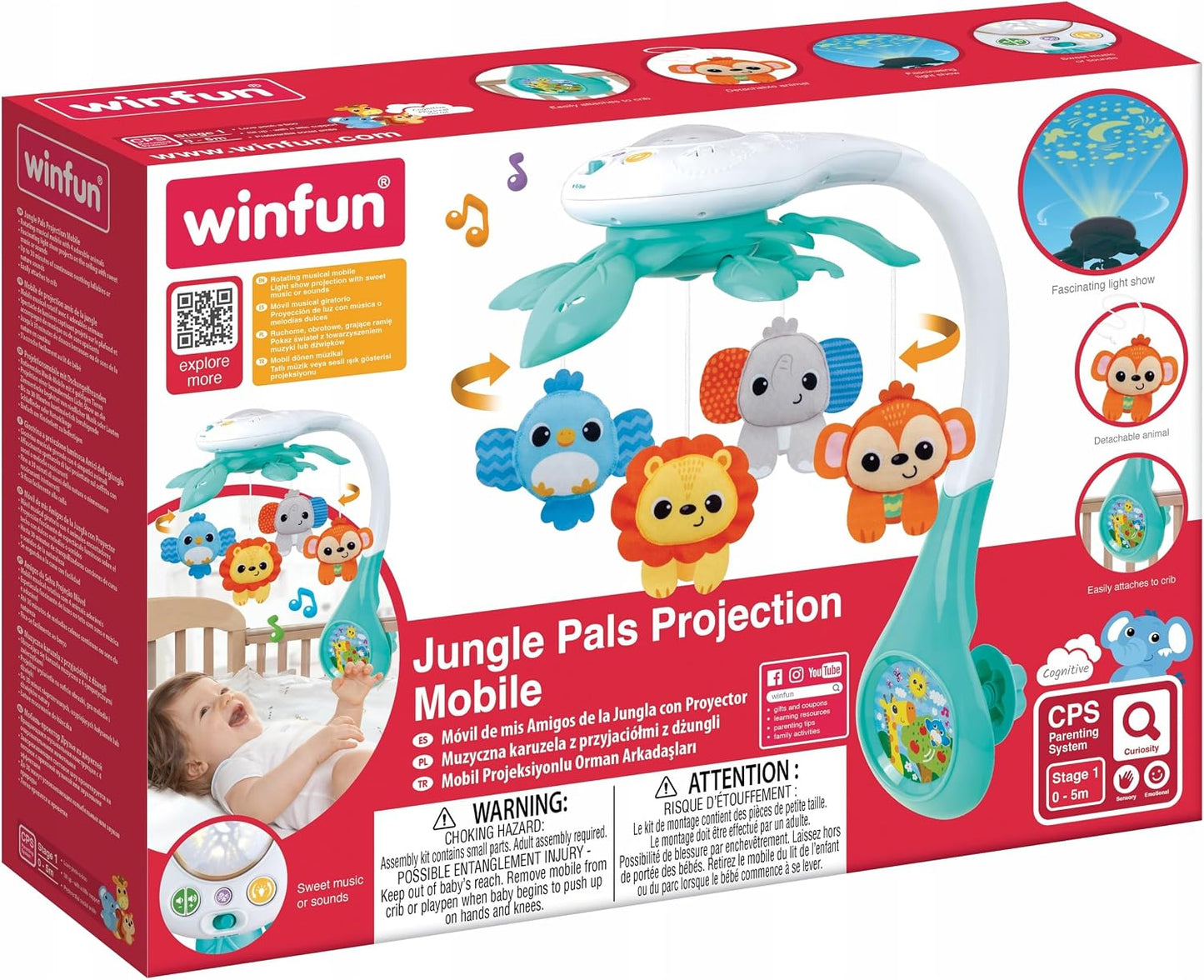 Winfun Jungle Pals Projection Mobile