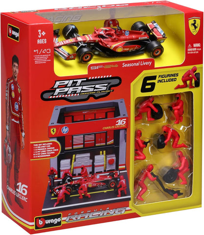 Bburago 1:43 2024 Ferrari SF-24 Pit Pass – Leclerc #16