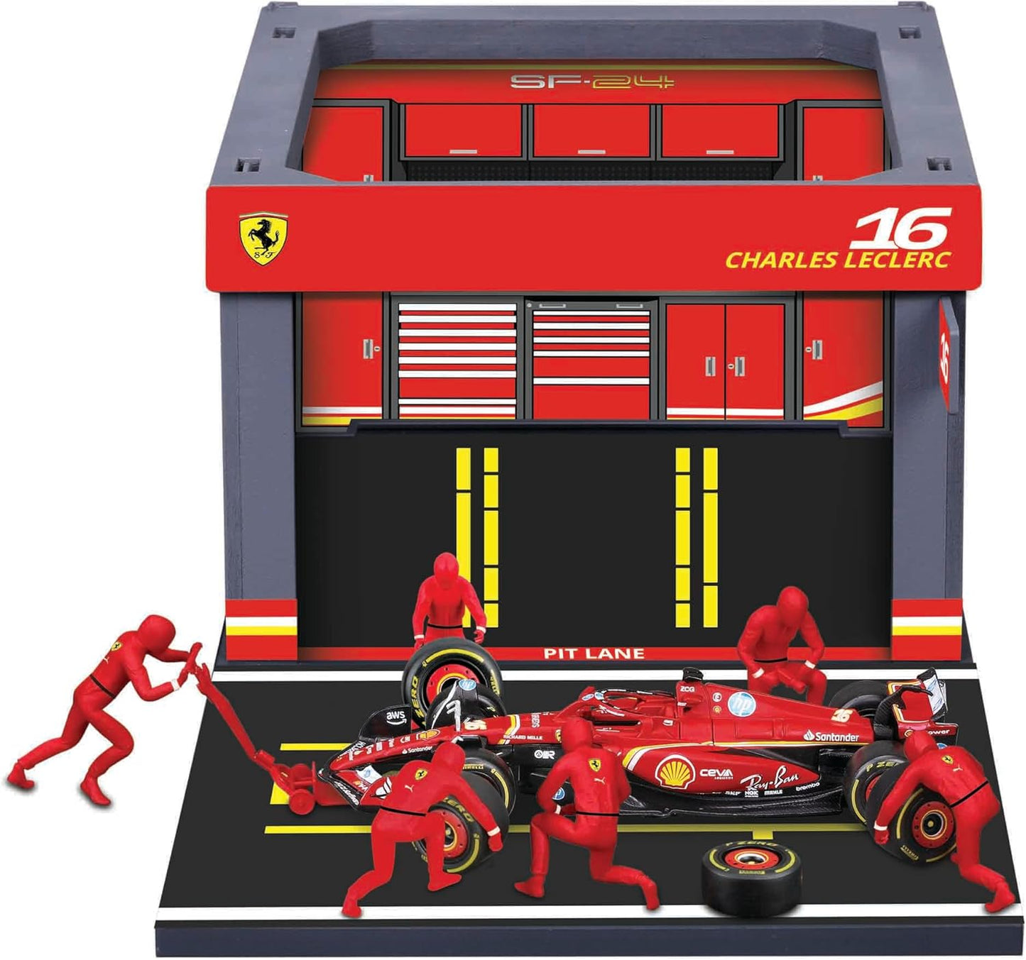 Bburago 1:43 2024 Ferrari SF-24 Pit Pass – Leclerc #16