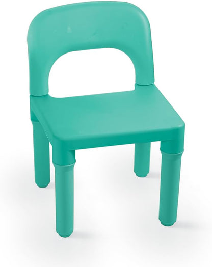 Dolu Table and 2 Chairs Set for Kids – Green, White & Yellow