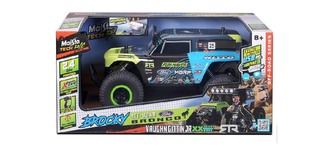 Maisto R/C Brocky Ultra4 Ford Bronco RC Car – Black/Green