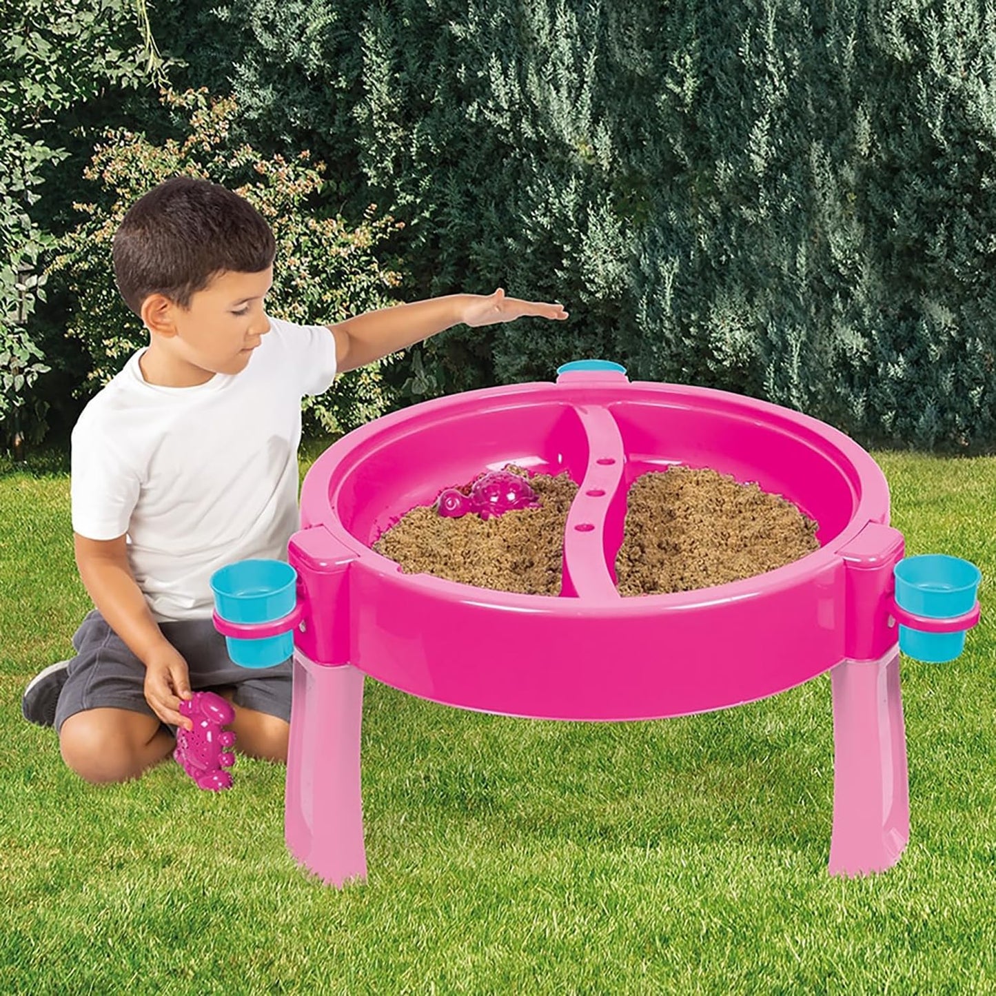 DOLU 3-in-1 Sand, Water & Creativity Activity Table – Pink