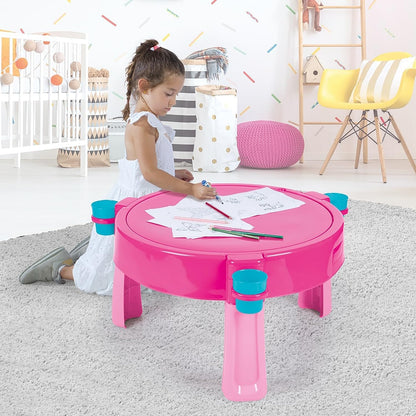 DOLU 3-in-1 Sand, Water & Creativity Activity Table – Pink