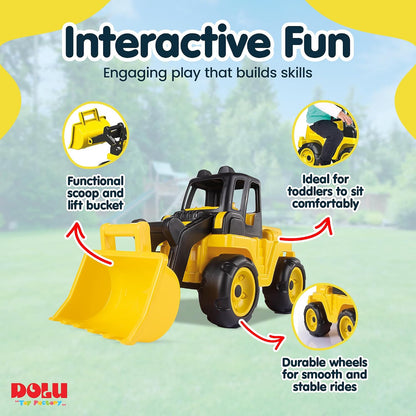 DOLU Excavator Super Loader Ride-On Toy – Yellow