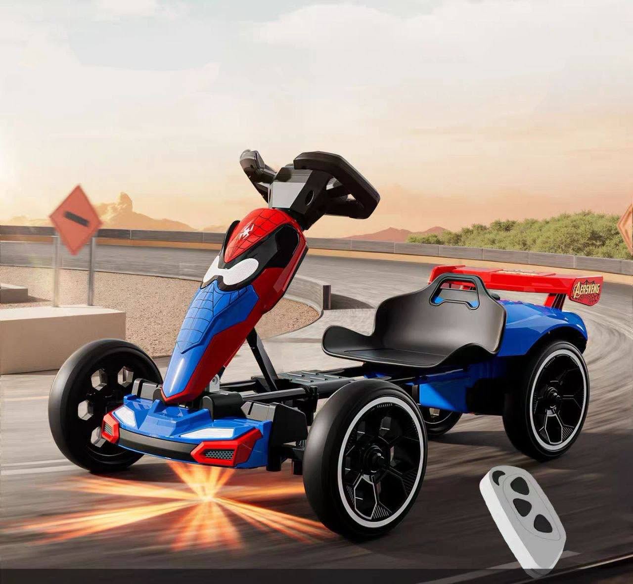 Tobbi Kids Electric Foldable Go-Kart with Adjustable Seat – Blue
