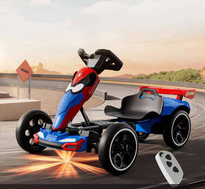 Tobbi Kids Electric Foldable Go-Kart with Adjustable Seat – Blue