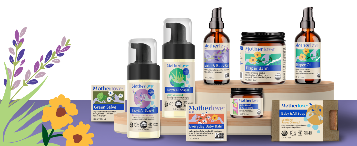 Motherlove Diaper Balm Organic Herbal Diaper Rash Cream (1oz)