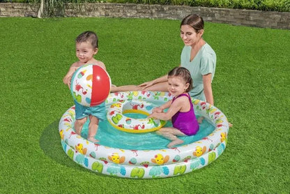 مجموعة مسبح لعب «بيستواي» الشاطئي (Φ48" × ارتفاع 8" / Φ1.22m × ارتفاع 20cm)