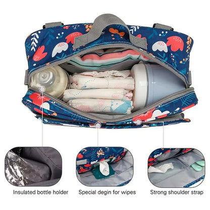 Little Story Baby Diaper Changing Clutch Kit – Floret Blue