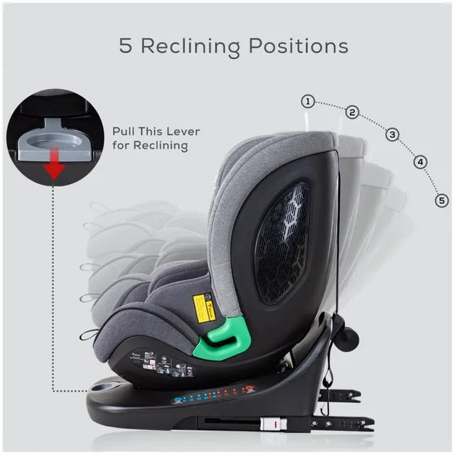 Teknum Evolve Prime iSize Car Seat With Isofix – Grey
