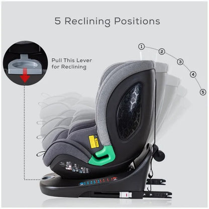 Teknum Evolve Prime iSize Car Seat With Isofix – Grey