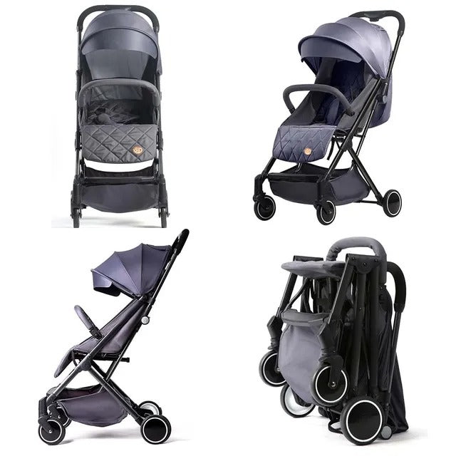 Teknum Travel Lite Stroller SLD with Sunveno Organizer – Dark Grey & Yellow