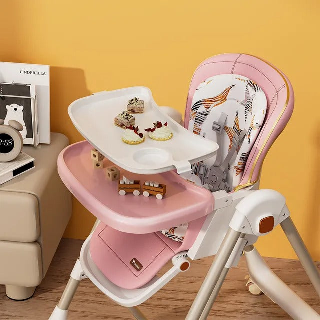 Teknum 5-in-1 Convertible Swing And High Chair – Pink.