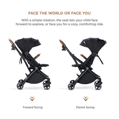 Teknum Black Compacto Auto-Fold 360° Reversible Stroller