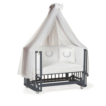 Egebaby 4 in 1 Baby Crib (Grey)