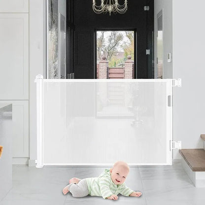 Baby Safe Retractable Mesh Safety Gate – White