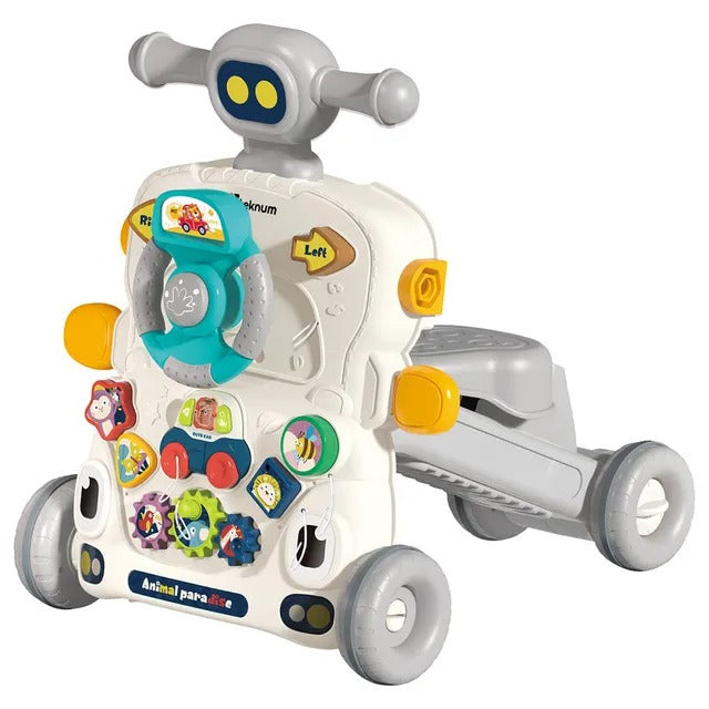 Teknum 5-in-1 Baby Walker With Musical Keyboard – Grey.