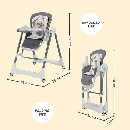 Teknum 5-in-1 Convertible Swing And High Chair - Grey