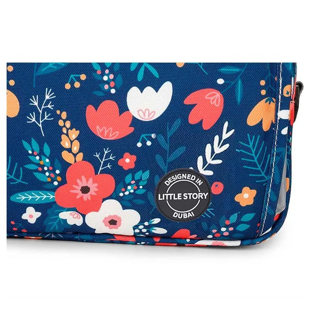 Little Story Baby Diaper Changing Clutch Kit – Floret Blue