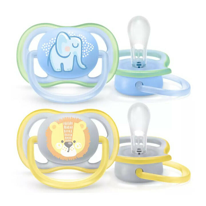 Philips Avent Ultra Air Free-flow Pacifier/Soother, 0-6 Months, Mixed, Deco, 2 pcs