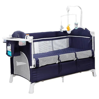 Teknum 4-in-1 Baby Co-Sleeper Bassinet & Playpen – Navy