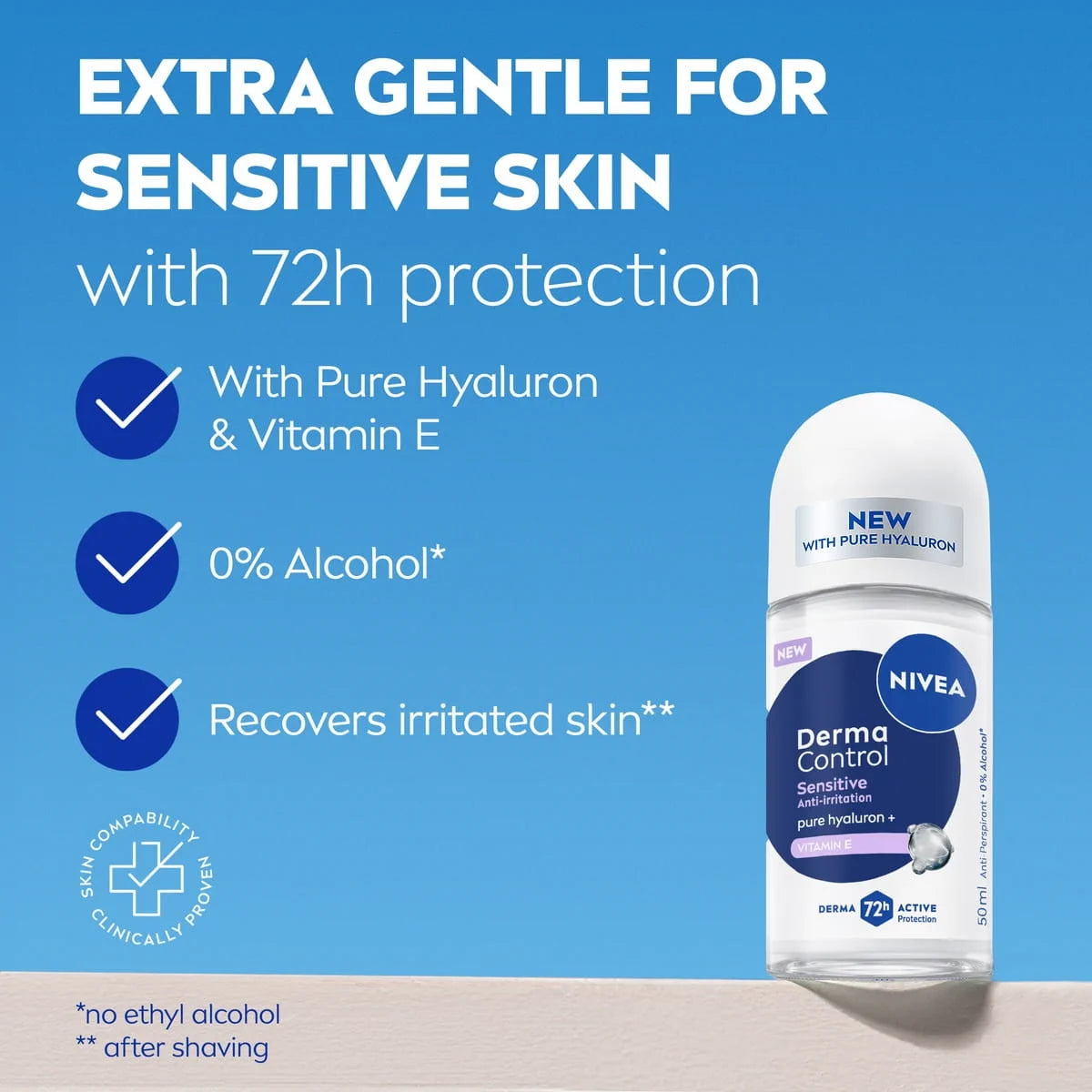 نيفيا مزيل عرق بكرة للنساء تحكم جلدي حماية (50ml)
