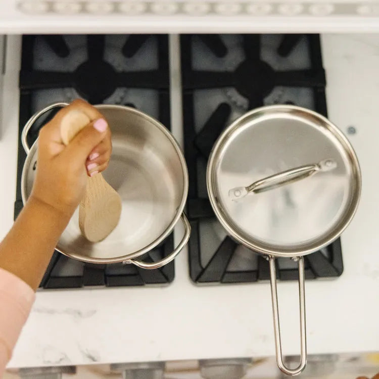 Melissa & Doug Stainless Steel Pots & Pans Play Set