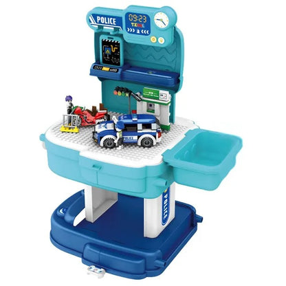 Little Story Police Station With Police Car & Block Toy Set – 219pcs