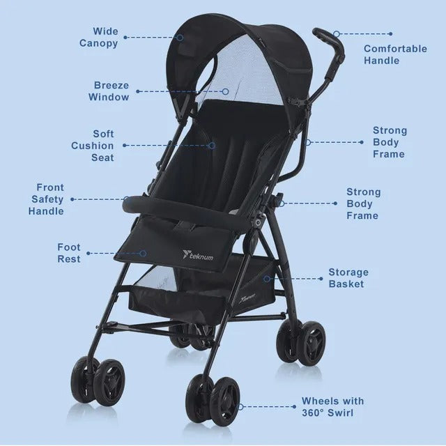 Teknum Eco Lite Stroller – Black