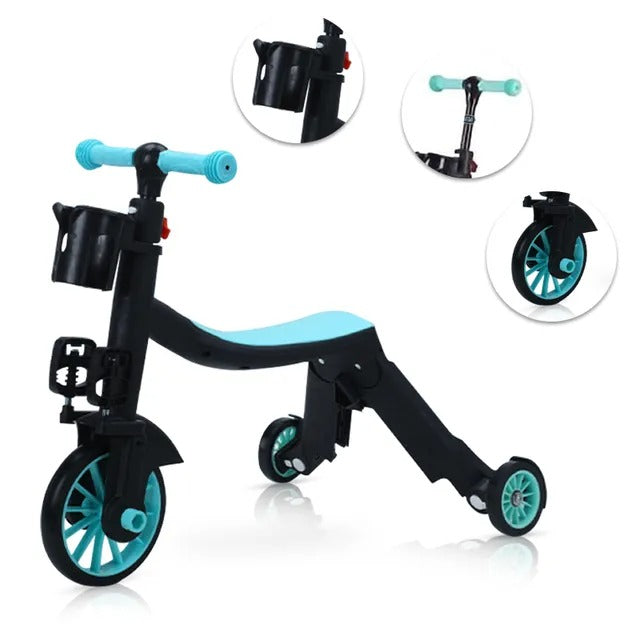 Little Story Kids Scooter / Balance Bike / Tri Cycle – Green