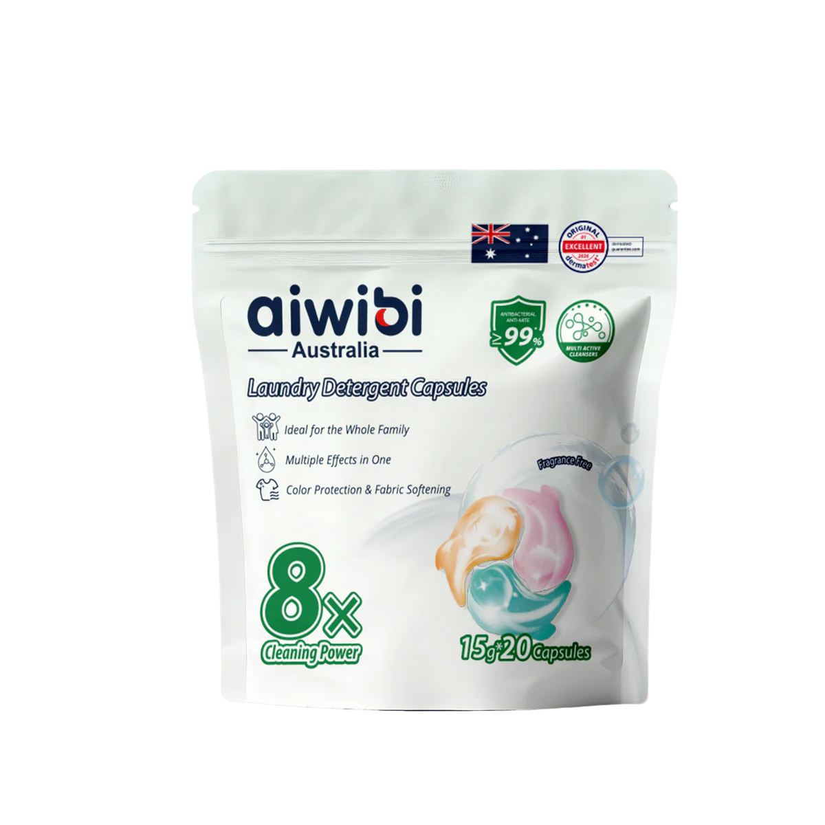 Aiwibi 3-Chamber Laundry Detergent Capsules.